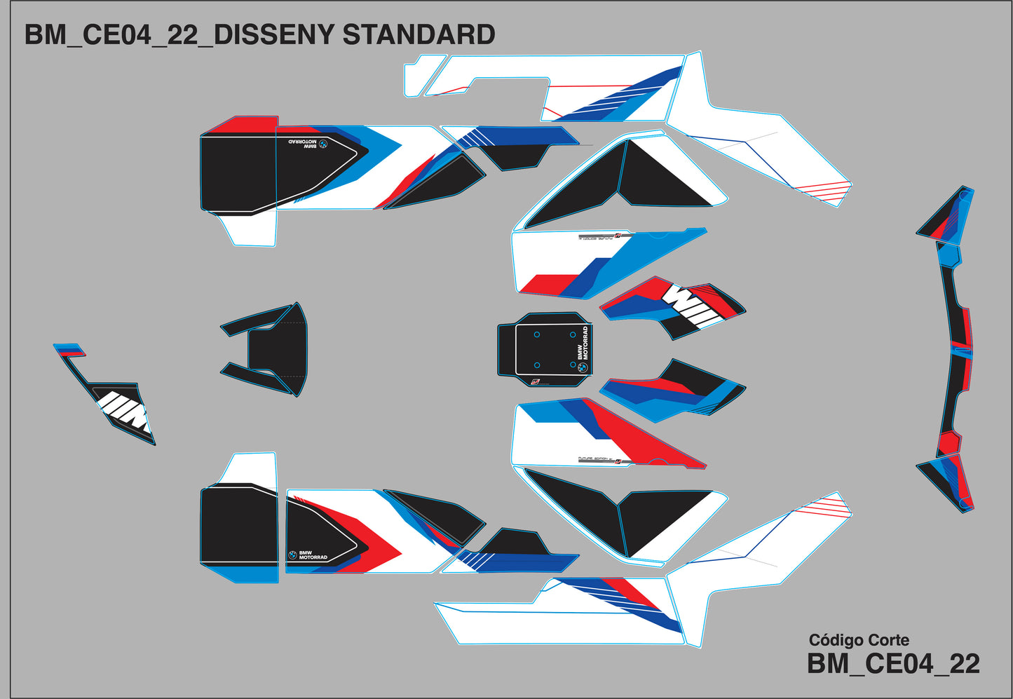 Kit Adhesivos BMW CE 04 "Future Edition". - Uniracing