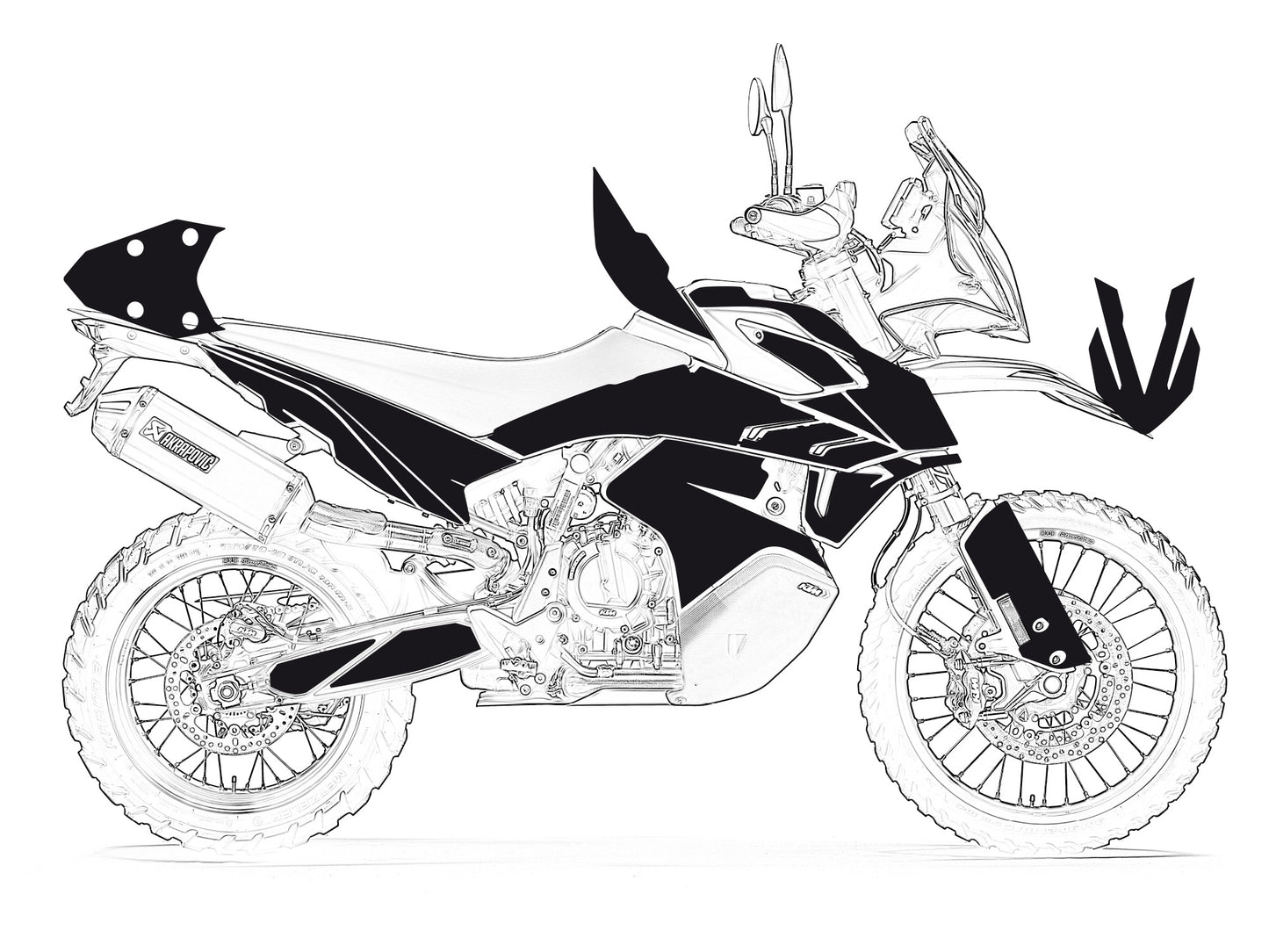 Kit adhesivos KTM 790 Adventure R Rally 2018-19 | AZÚL - Uniracing