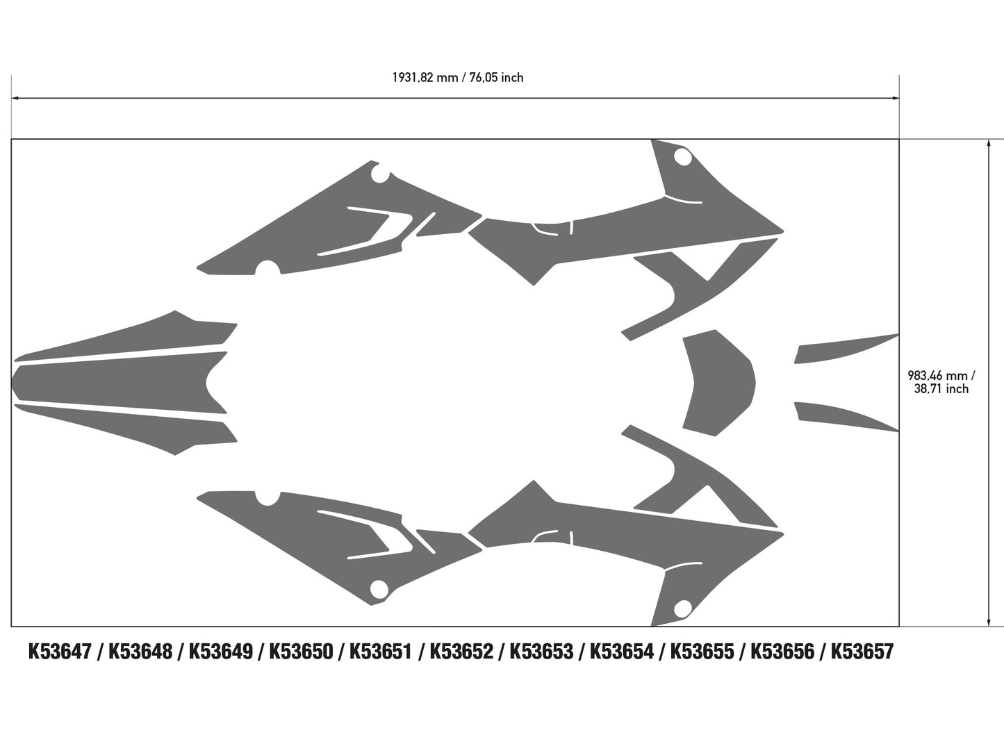 Kit de adhesivos Rieju MRT 50 / 125 - Neon Rider - Unitransfer Marking Systems, S.L.