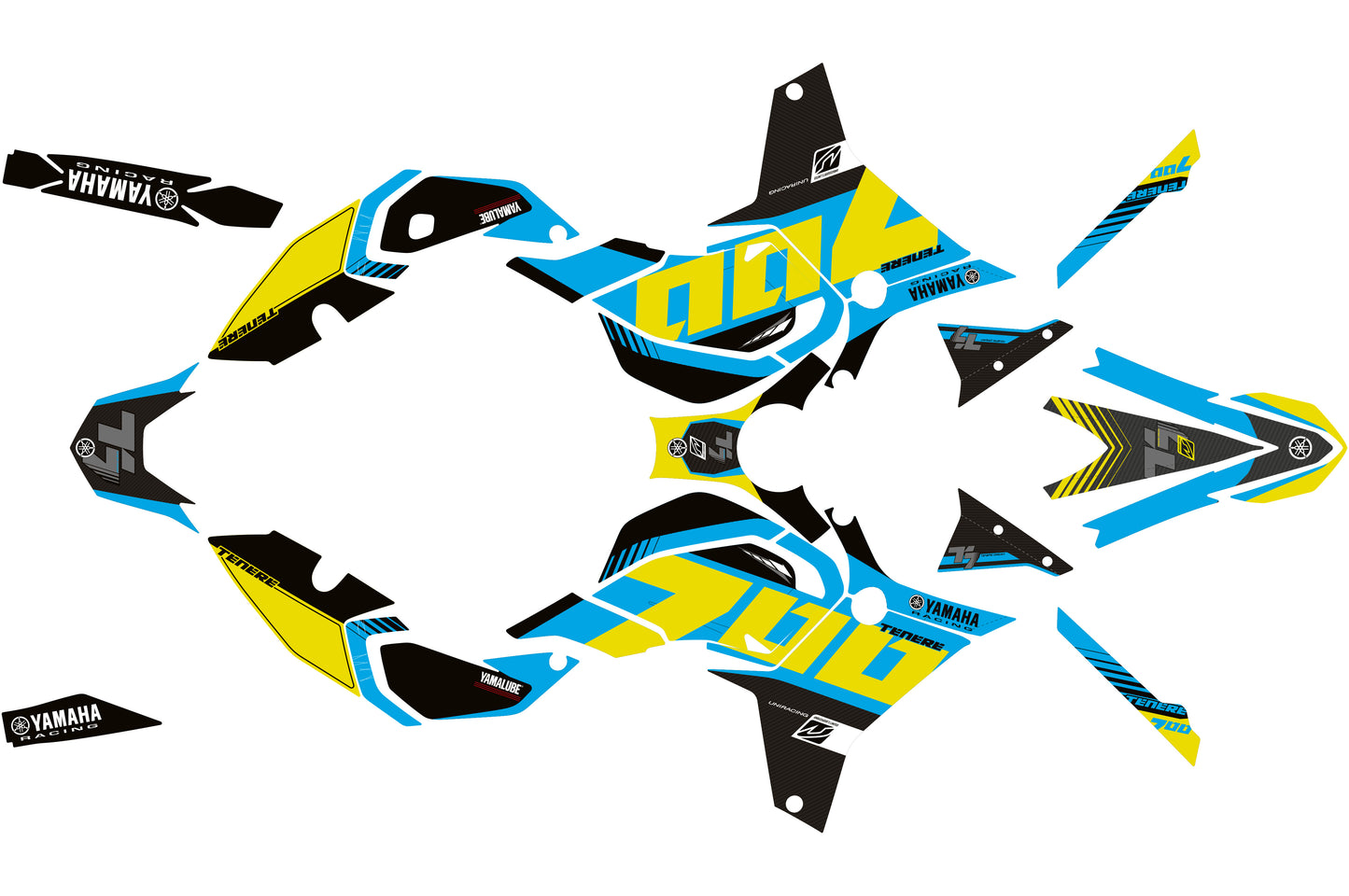 Kit de Adhesivos Yamaha Ténéré 700 Rally 2025–2026 – Sky Blue