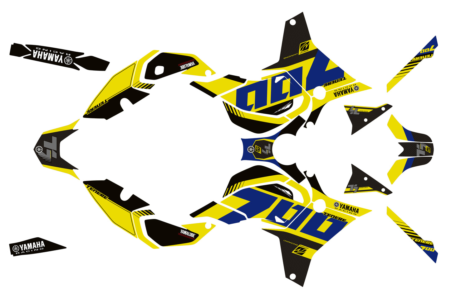 Kit de Adhesivos Yamaha Ténéré 700 2025–2026 – Racing