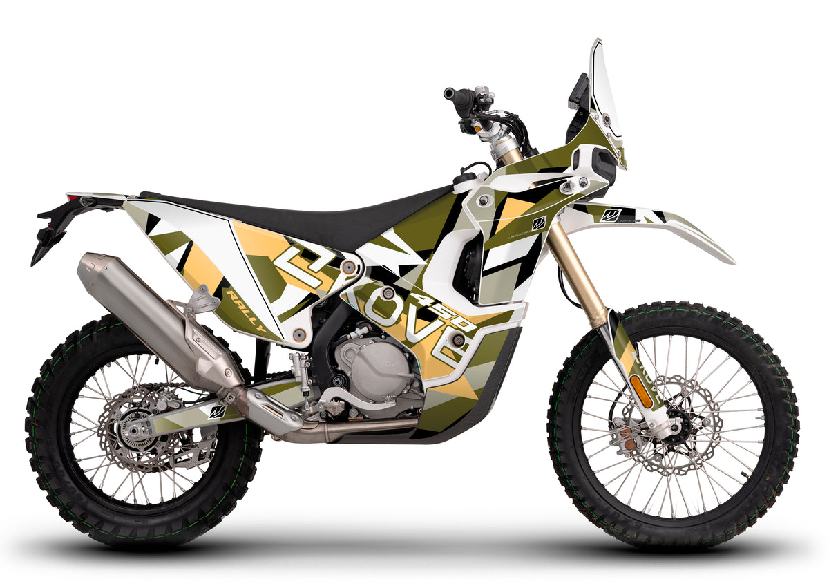 Kit de adhesivos completo KOVE 450 Rally - VERDE ARENA - Unitransfer Marking Systems, S.L.