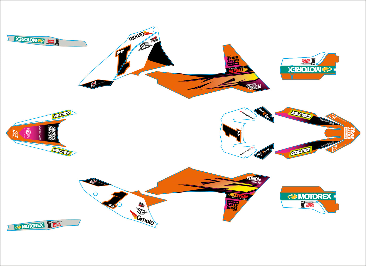 Kit de adhesivos KTM EXC / EXC-F 2024-2025 – Josep Pedro Rally - Unitransfer Marking Systems, S.L.
