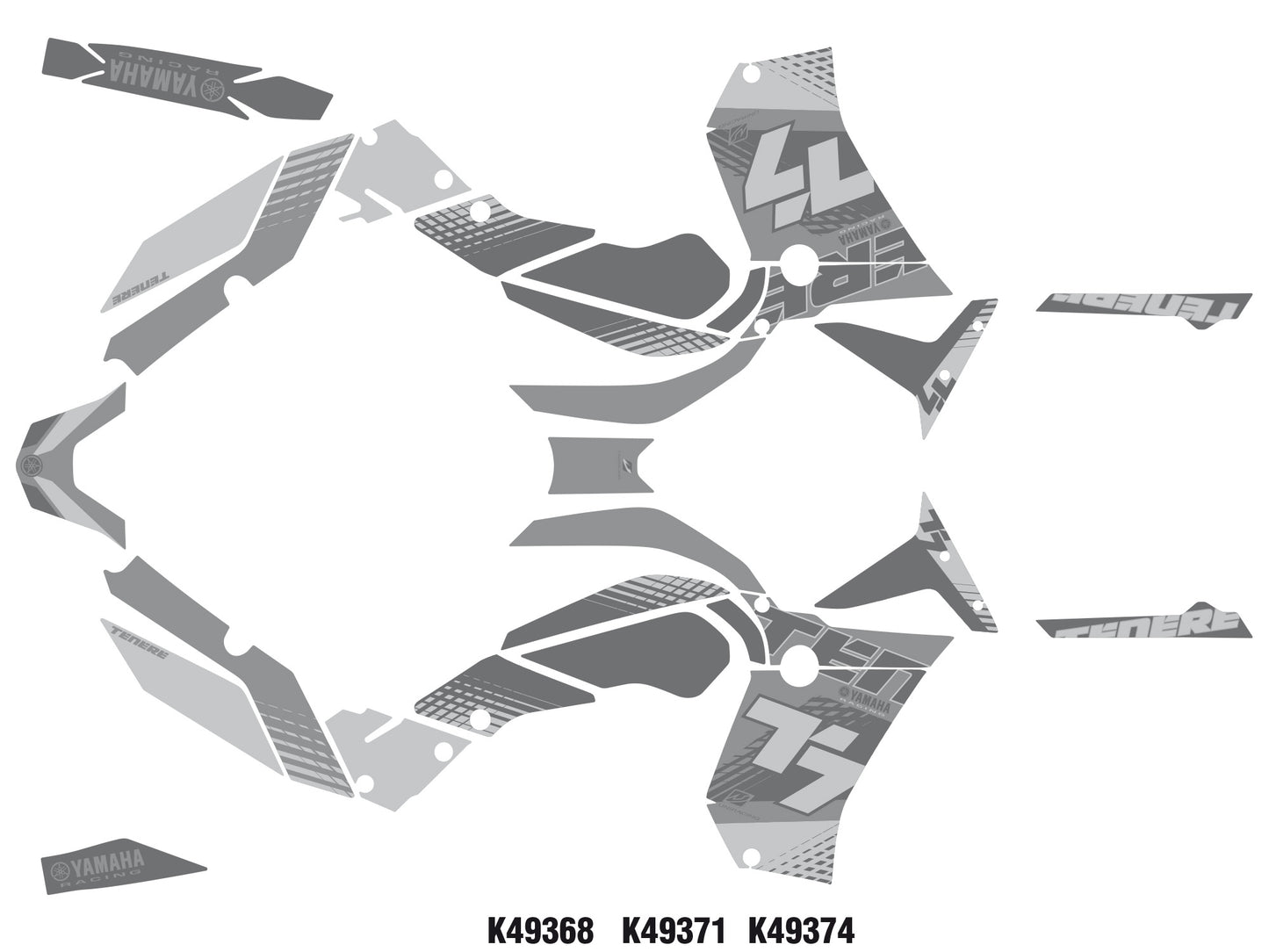 KIT Yamaha Tenere 700 Adventure Yellow/Red/Blue - Uniracing #yamaha #yamahatenere #t7 #yamahat7 #yamahatenere700 #tenere700 #tenere #tenere700rally #uniracing #stickersforyouradventure