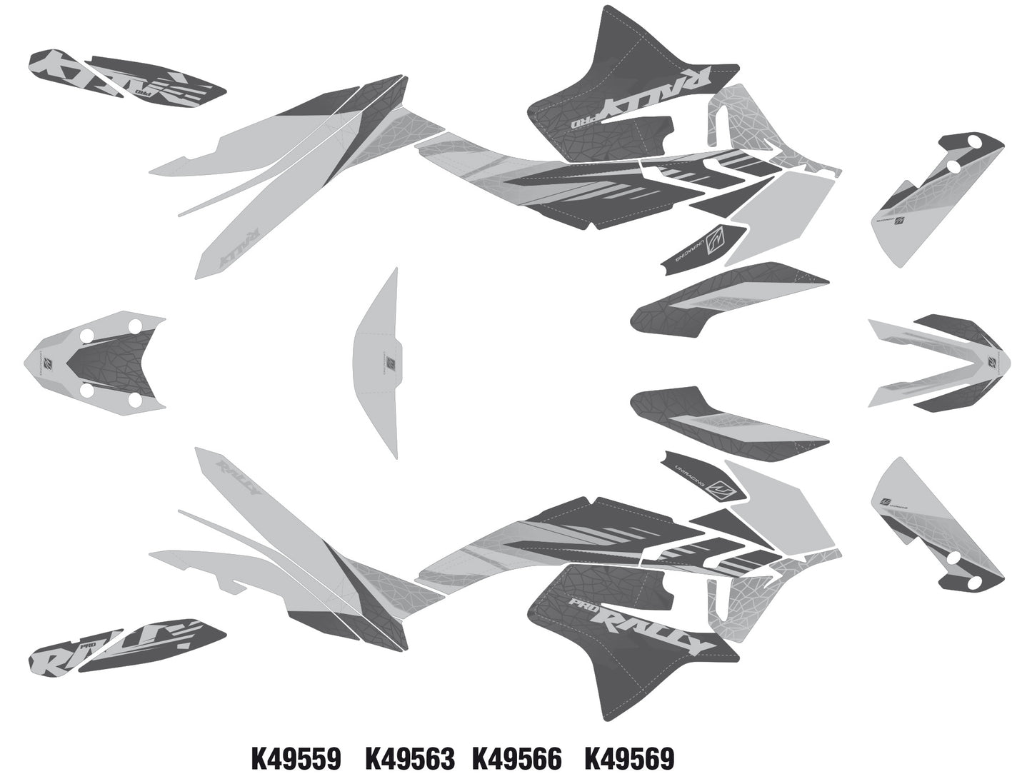 KTM 890 Adventure R Rally 2020-21 Decoration and Protection kit - Uniracing