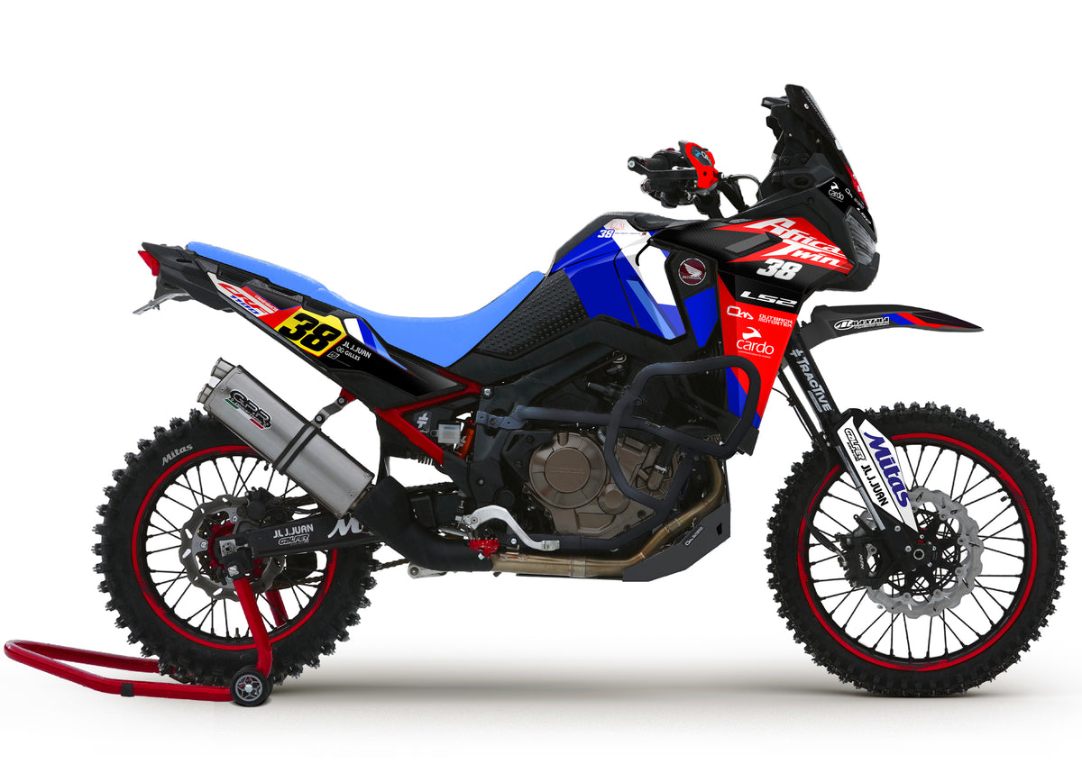 Kit Adhesivos Honda Africa Twin CRF 1100 (24-25) Kirian Mirabet FULL REPLICA 2024 - Unitransfer Marking Systems, S.L.