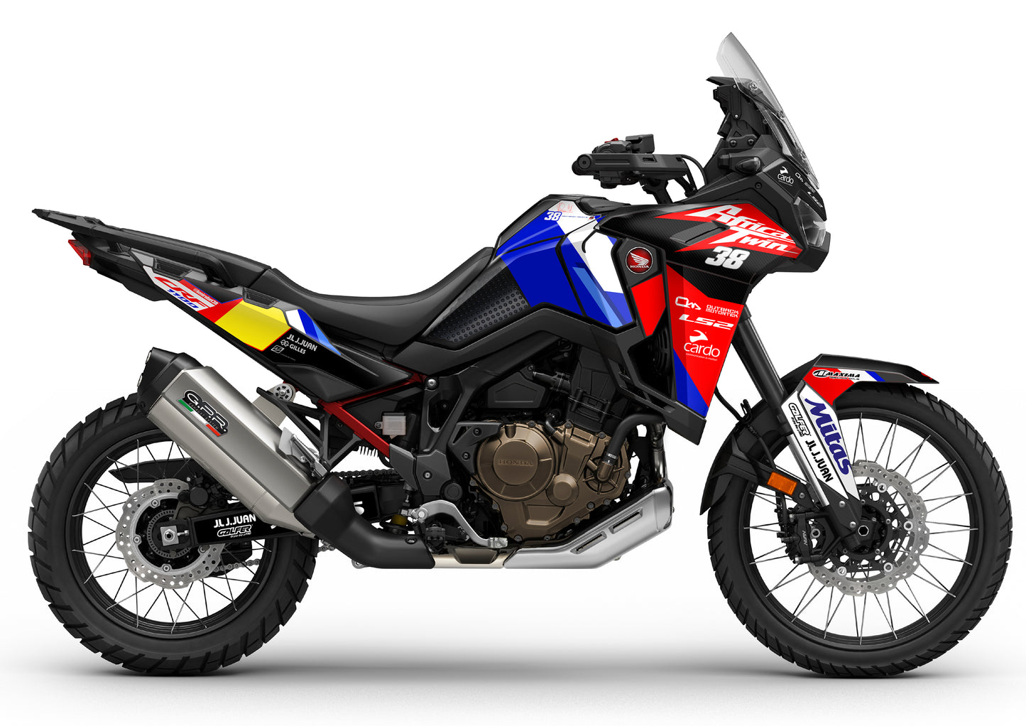 Kit Adhesivos Honda Africa Twin CRF 1100 (24-25) Kirian Mirabet 2024 Replica HRC + logos