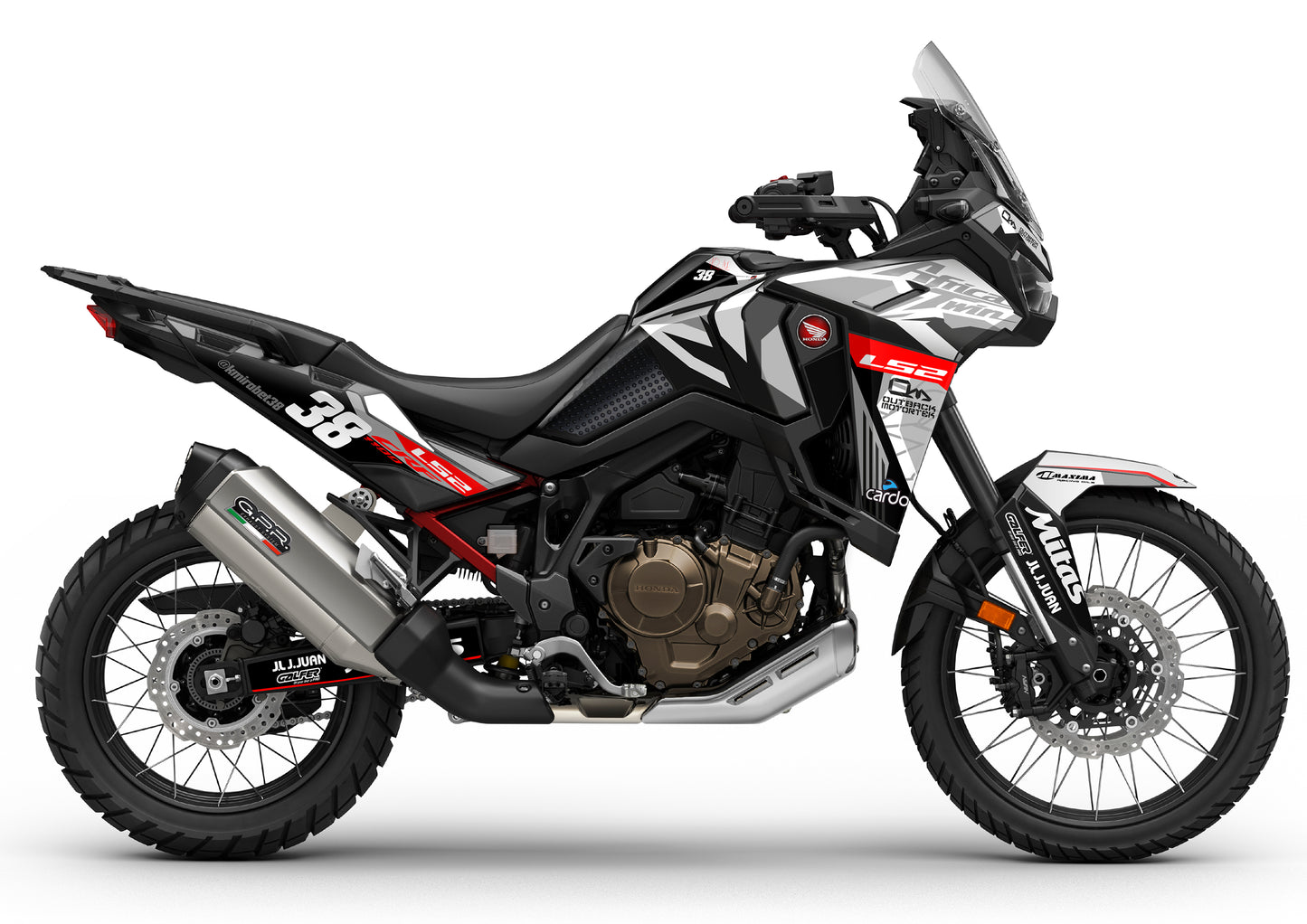 Kit Adhesivos Honda Africa Twin CRF 1100(24-25) Kirian Mirabet 2025 Winter Edition Replica (Snow Camo)