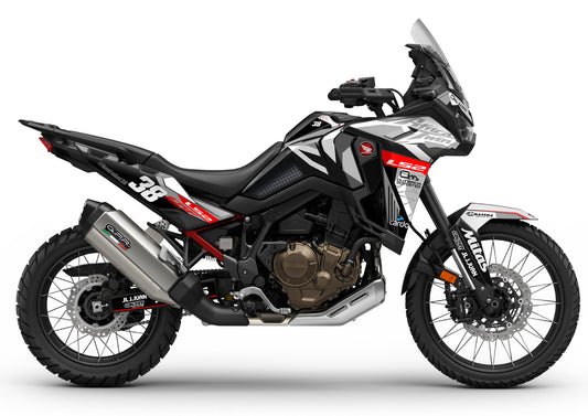 Kit Adhesivos Honda Africa Twin CRF 1100(24-25) Kirian Mirabet 2025 Winter Edition Replica (Snow Camo)