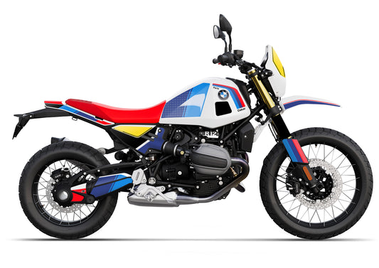 KIT ADHESIVOS COMPLETO BMW R12GS 2025 MOTORSPORT AMARILLO