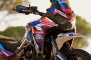 Kit Adhesivos Honda Africa Twin CRF 1100(24-25) Kirian Mirabet 2025 Fluor Edition FULL REPLICA - Unitransfer Marking Systems, S.L.