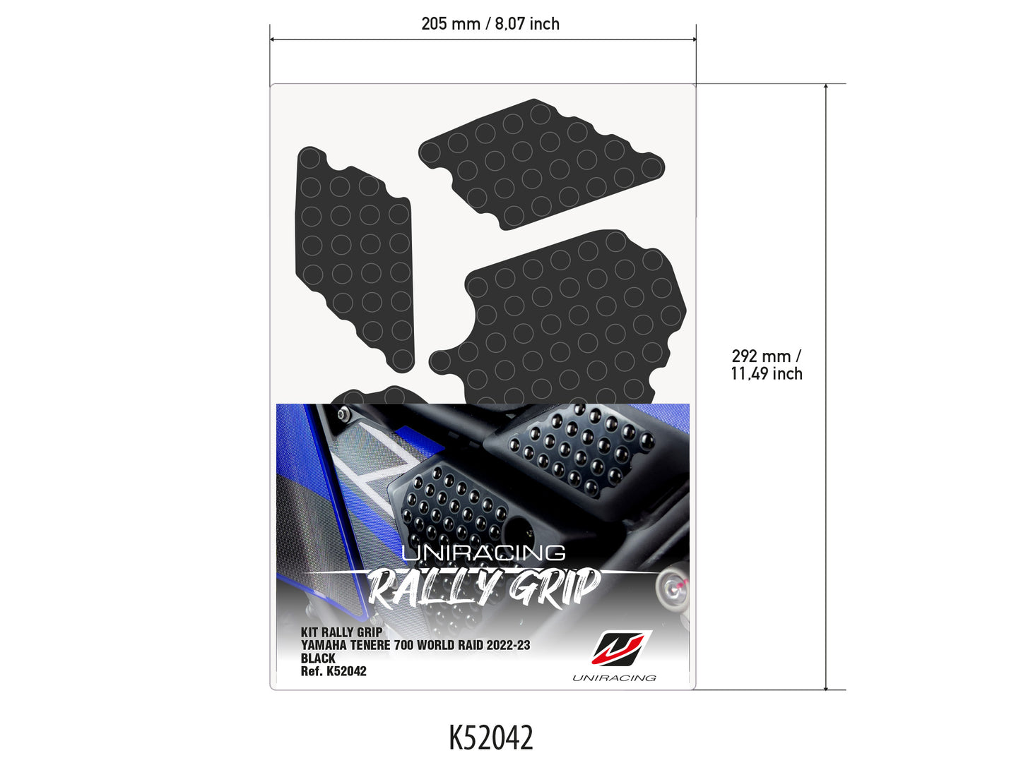 Kit Rally Grip Tenere 700 World Raid 22-23 - Uniracing