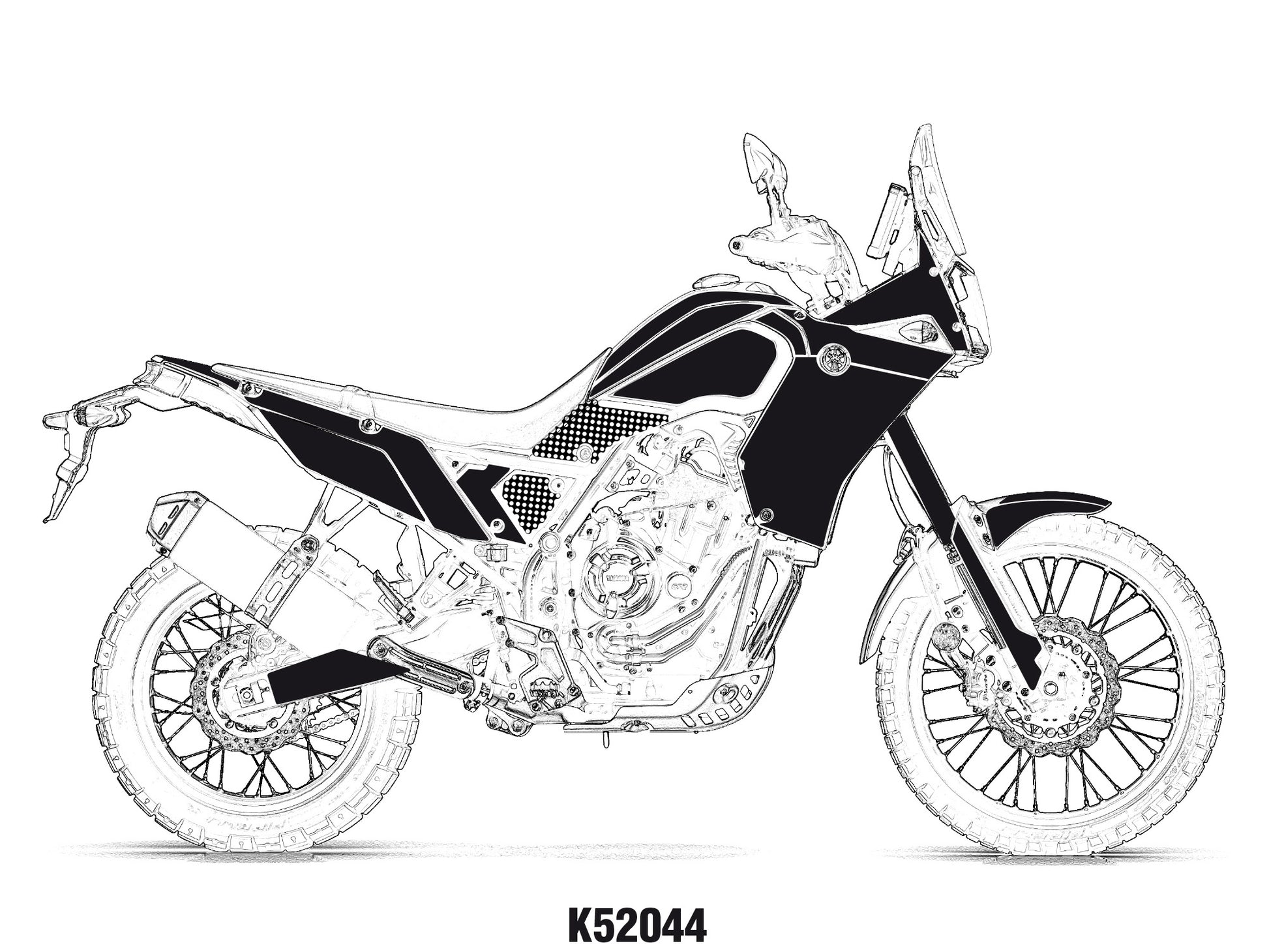 Kit Adhesivos Yamaha Tenere 700 2019-2023 (Gráfico Racing) - Uniracing