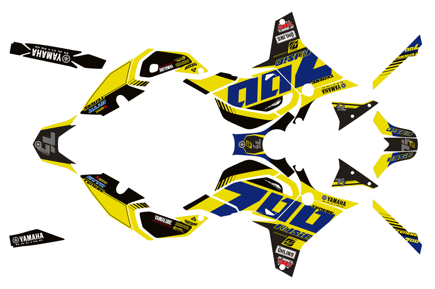 Kit de Adhesivos Yamaha Ténéré 700 Rally 2025–2026 – Ausio Racing Replica