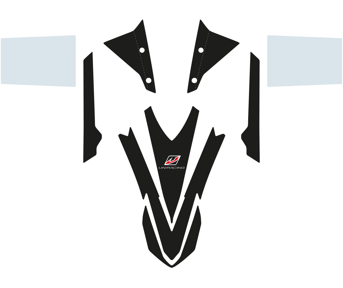 Protector delantero Yamaha Ténéré 700 – Guardabarros alto (Negro)