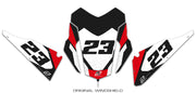 Porta-números para la BMW R1200 y R1250 GS de Uniracing. Color rojo, negro y blanco