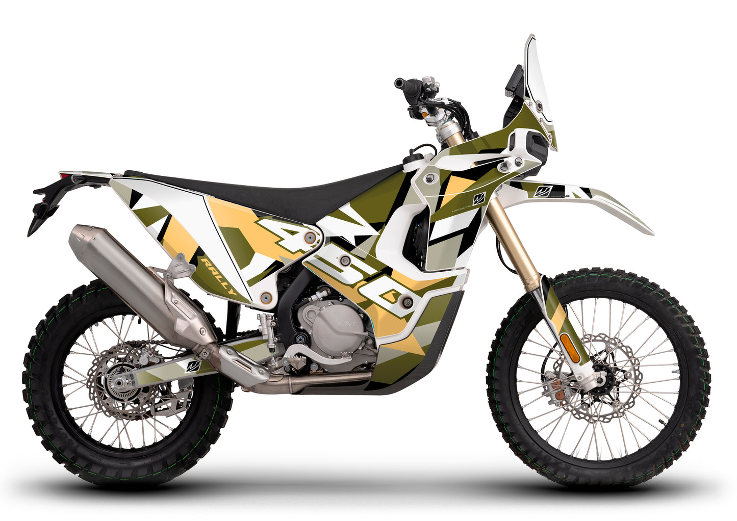 Komplettes Aufkleber-Set KOVE 450 Rally - SANDGRÜN
