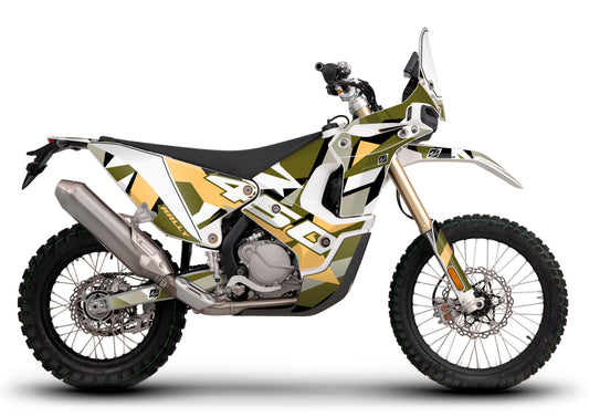Kit de adhesivos completo KOVE 450 Rally - VERDE ARENA