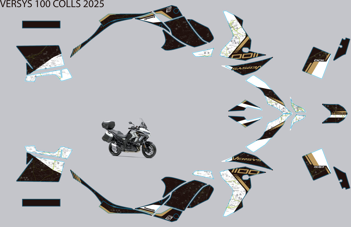 Kit Adhesivos Kawassaki Versys 1100 2025 - Edición 100 colls - Unitransfer Marking Systems, S.L.