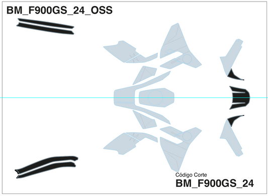 Kit de adhesivos de protección transparentes BMW F900 GS - Unitransfer Marking Systems, S.L.