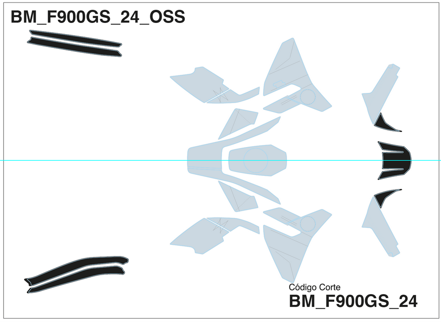 Kit de adhesivos de protección transparentes BMW F900 GS