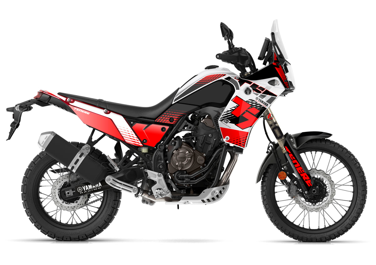 Kit Adhesivos Yamaha Tenere 700 2019-24 White Racing Adventure. - Unitransfer Marking Systems, S.L.