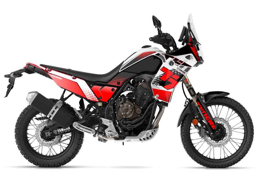 Aufkleber-Set für Yamaha Tenere 700 2019–23 (Adventure-Grafik).
