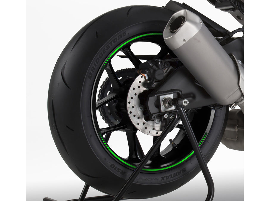 Adhesivos estándar para llanta de moto (estilo línea reflectante / fluor)