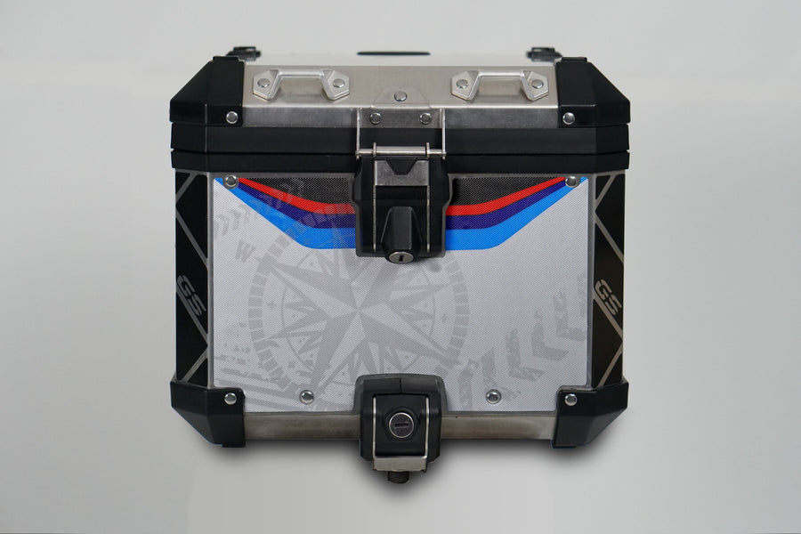 Adhesivo Maleta Adventure Central (TOP CASE) BMW GS 2004-23 (Diseño NAVIGATOR)