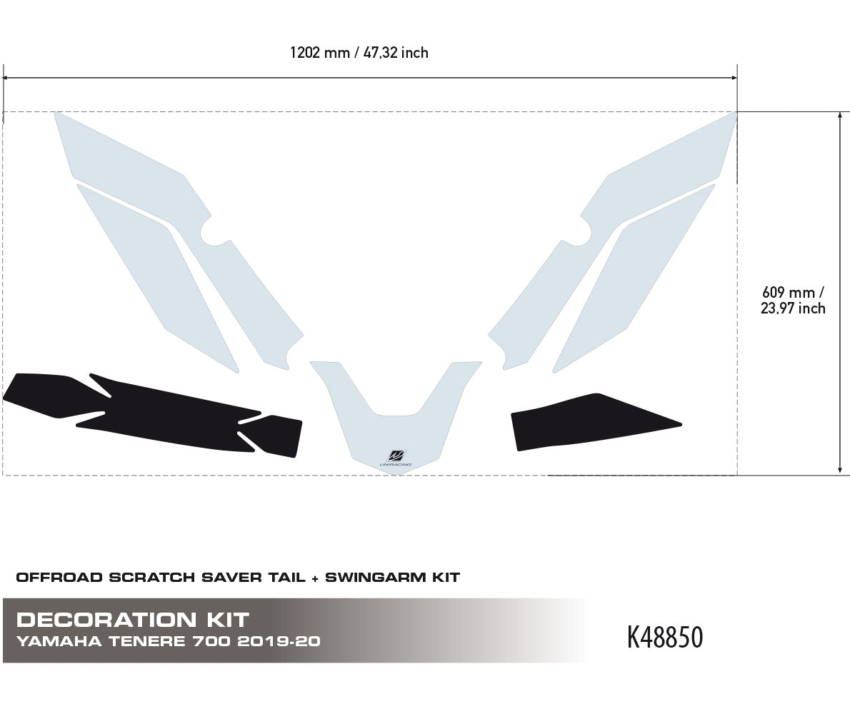 Kit Plastiche Revolution R-Tech Giallo Per Yamaha Tenere 700 2019 2024 - 95623