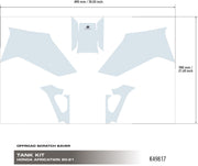 Off Road Scratch Saver for Honda Africa Twin 2020-21. Tank Kit - Uniracing #honda #africatwin #hondaafricatwin #crf1000l #crf1100 #africatwinadventuresports #crf1100africatwin #uniracing #stickersforyouradventure